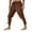 Brown, variant on Mens Retro Ankle Strap Trousers Pants,Size 3XL