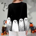 thumbnail image 4 of Satingcolo Halloween Shirts Women Long Sleeve Crewneck Casual Dressy Tops Funny Graphic Halloween Costumes Fall Fashion Outfits Dark Gray M, 4 of 4