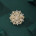 thumbnail image 1 of Anillo de copo de nieve de doble capa giratorio, anillo lleno de diamantes, anillo abierto elegante exagerado, lujo ligero para mujer, 1 of 6