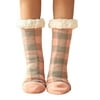 Carolilly Female Socks,Thickened Plaid Stocking Medium Tube Socks for Christmas Gifts
