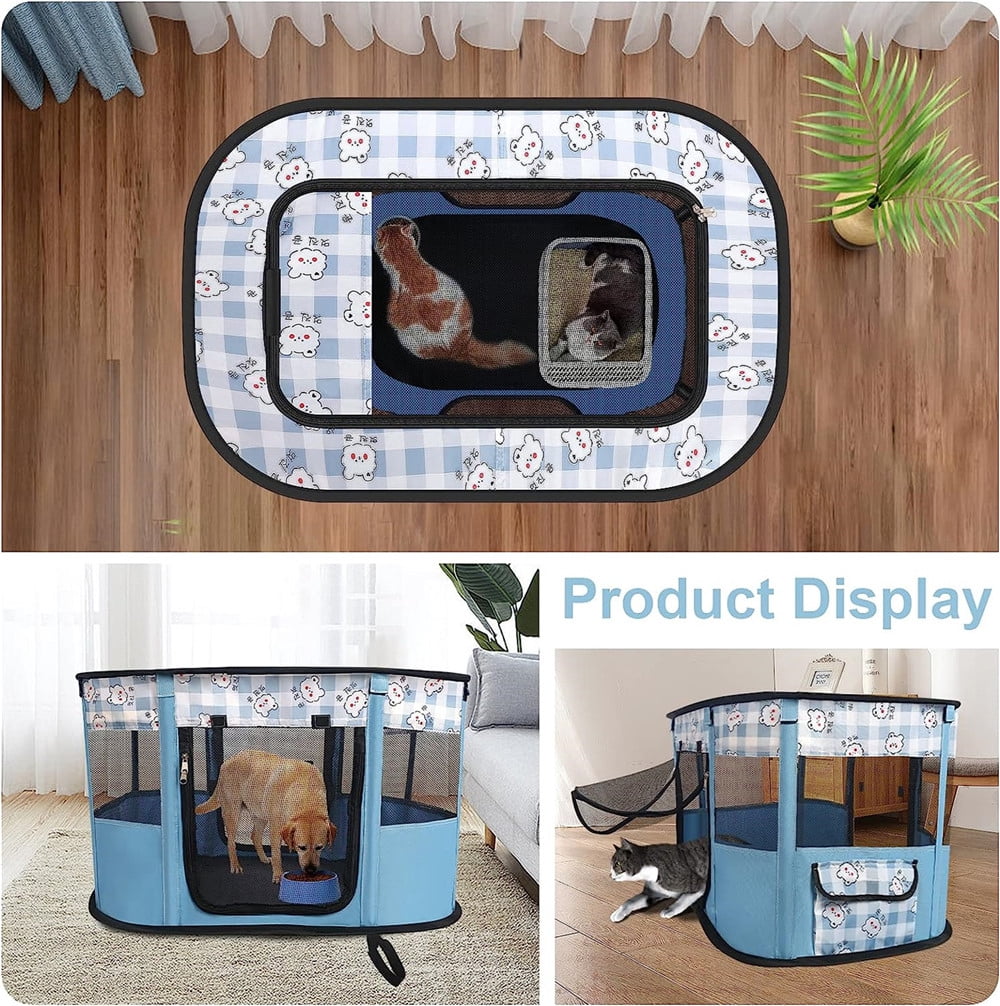 ZBH Collapsible Dog Crates - Portable Dog Travel Crate Kennel for Pets, Dog Travel Kennel Medium Cat Crate