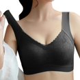 thumbnail image 1 of Vedolay Plus Size Lingerie For Women Women's Bra, Women’s Full Coverage T-Shirt Bra, Women’s Lightly Lined Racerback Bra,Black L, 1 of 3