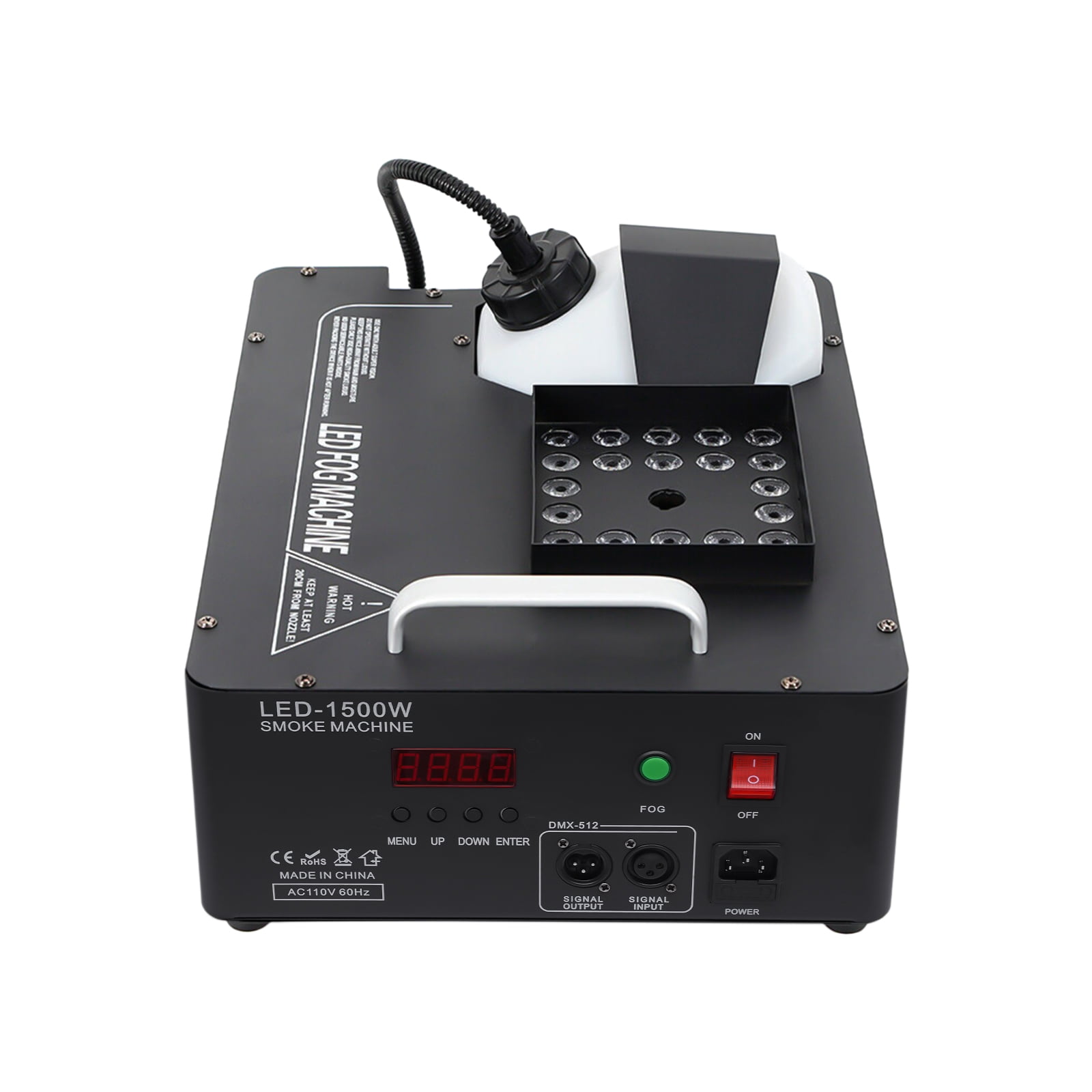 Wildnix Fog Machine with LED Light, 1500W Power, Remote/DMX Control, 2L Tank, Ideal for Parties, Concerts, and Performances