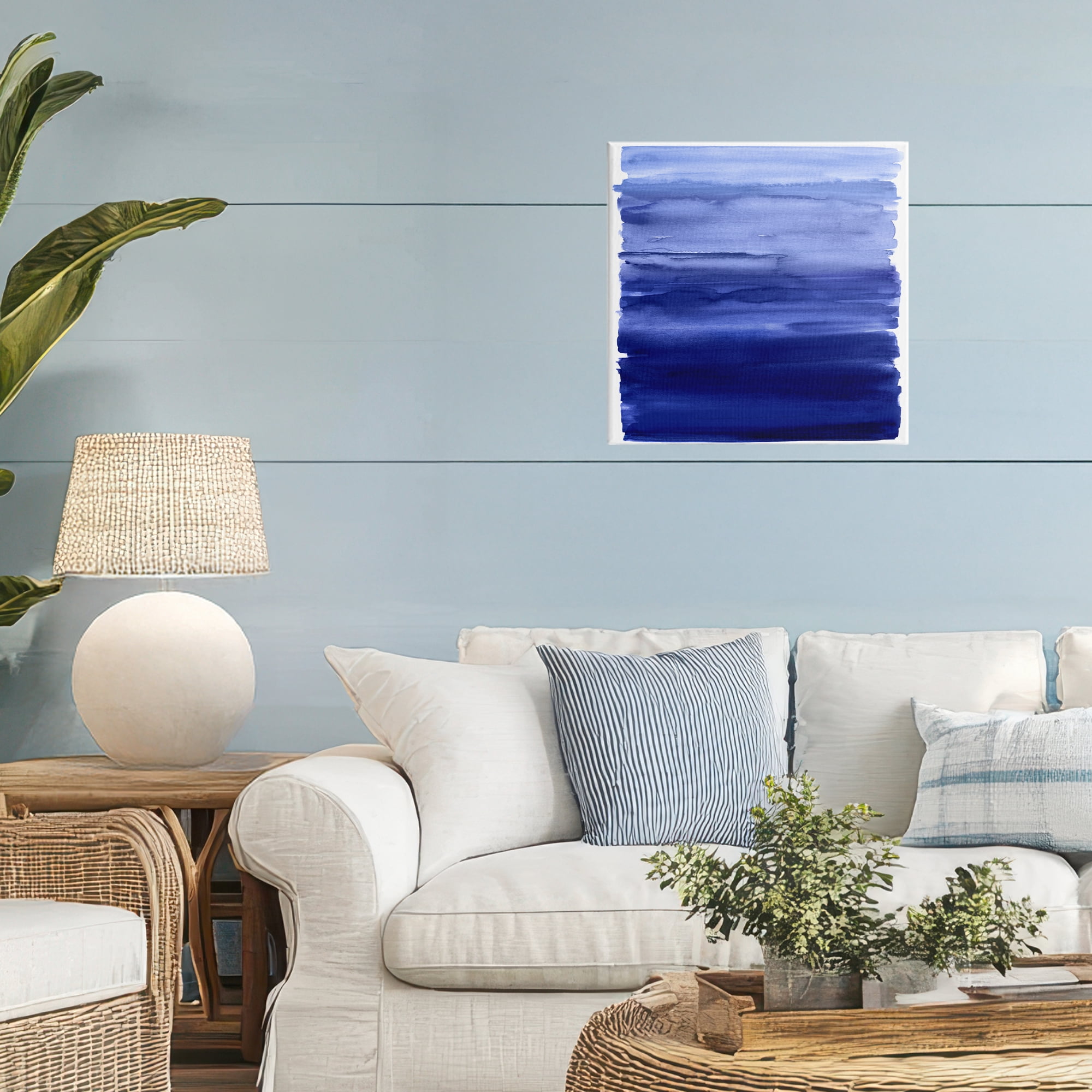 Stupell Industries Indigo Ombre Gradient Canvas Wall Art, design by Allie Corbin