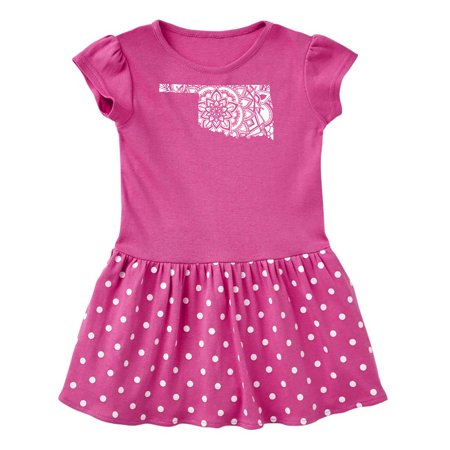 

Inktastic Oklahoma Silhouette Mandala Gift Toddler Girl Dress