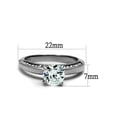 thumbnail image 2 of Women's 1.47 Ct Round Cut Cubic Zirconia Stainless Steel Engagement Ring Size 10, 2 of 5