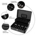 thumbnail image 3 of Metal Cash Register with Key Lock-Portable Money Organizer Box Pink, 3 of 5