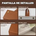 thumbnail image 4 of Estuche plegable para anteojos, caja de exhibici&oacute;n para anteojos de sol, estuche organizador para de sol, m&uacute;ltiples ranuras multifuncionales, para de viaje de cuero(Negro), 4 of 9