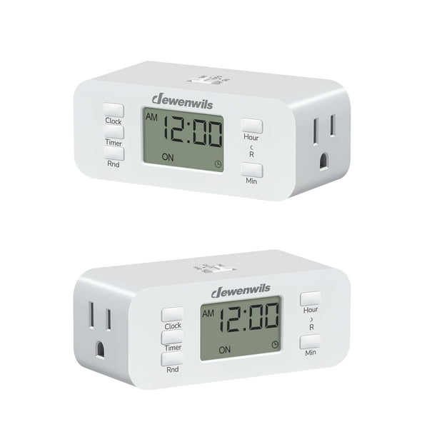 Temporizador digital DEWENWILS programable 24 horas, paquete de 2