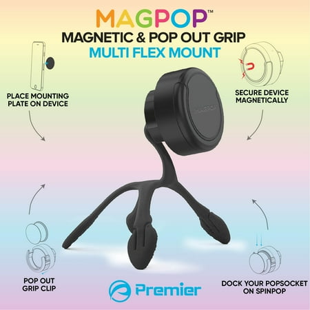 Premier - MagPop Selfie Flexy Grip for Mobile Phones