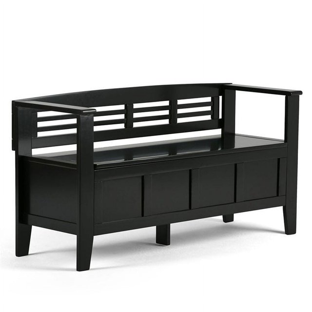 Atlin Designs Banc de Rangement d'Entrée, Noir