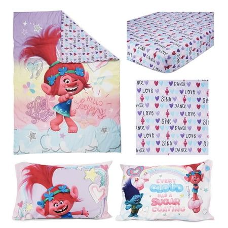 TROLLS Hug Time 4 pc Toddler Bed Set