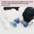 thumbnail image 4 of 4pcs Calcetines de Perro Tejidos Antideslizantes con Refuerzo de Goma Protector de Patas de Oso para Uso Interior, Gris + Azul, M, 4 of 7