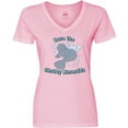 thumbnail image 3 of Inktastic Save the Chubby Mermaids with Cute Manatees Women's V-Neck T-Shirt, 3 of 5