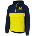 thumbnail image 2 of Men's Colosseum  Navy Michigan Wolverines Reloaded Anorak Half-Zip Jacket, 2 of 3