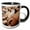 Black/White, variant on 3drose, Africa, Morocco. Closeup of Earthenware Pottery., 11oz Two-tone Yellow Mug