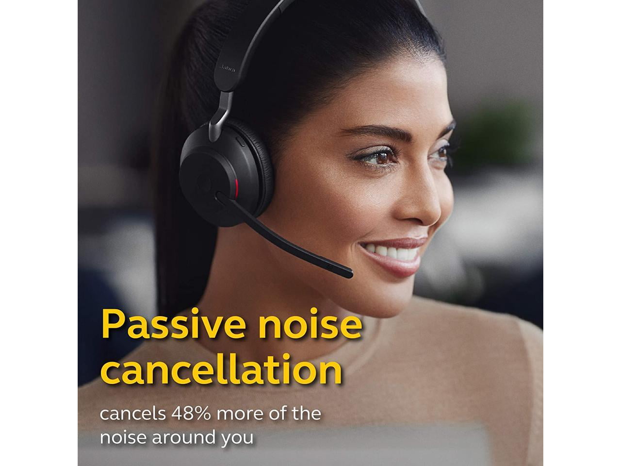 Jabra Evolve2 65 MS Wireless Headphones W/Link 380a Stereo Microsoft Teams