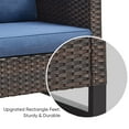 thumbnail image 2 of Gymojoy 2-Piece Outdoor Wicker Club Lounge Chairs,Patio Arm Chair Set in Brown/Blue, 2 of 9