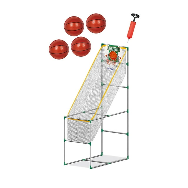 Juego de baloncesto arcade para niños, juguetes deportivos, aro individual extraíble con pelotas 139m