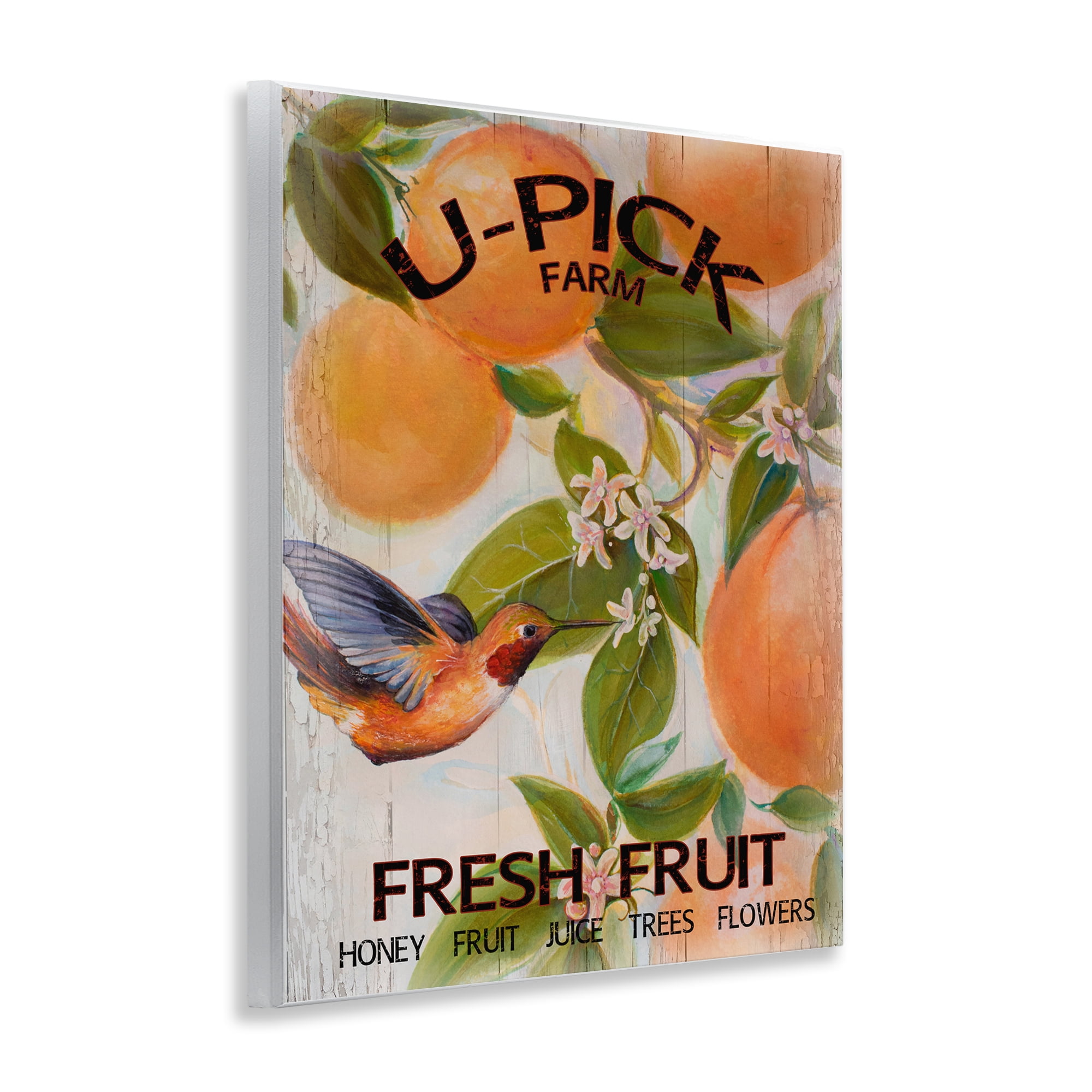Stupell Industries U-Pick Fresh Fruit Farm Wall Plaque Art, design by Diannart
