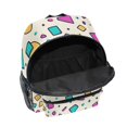 thumbnail image 6 of FORMRS Kids School Backpack with Front Zippered Pocket 12" Student Travel Daypack, Beige Retro Pattern, 6 of 6