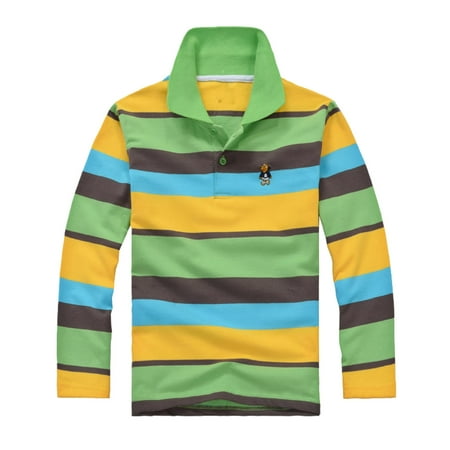 

XFHLMJFF Back To School Shirt Girls Boys Basic 2024 Kids Long Sleeve Fashion Striped Button Closure Fashion Comfortable Soft Summer Tee Tops