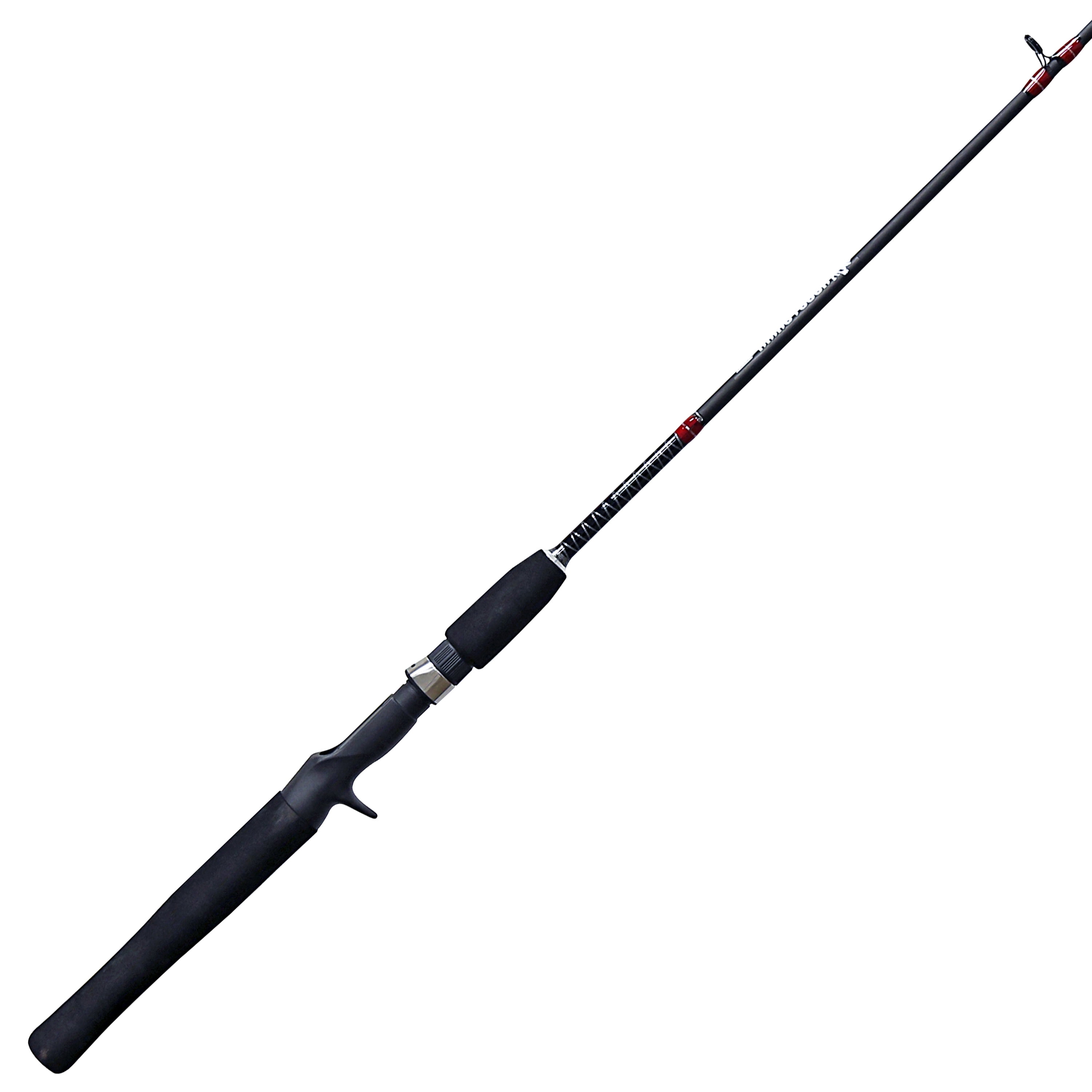 Zebco Rhino Tough Cross-Weave Glowtip Casting Fishing Rod, 6-Foot 6-in 1-Piece Rod