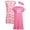 Pink Bows, variant on Girls Nightgowns Ruffle Trim Short Sleeve Pajama Sleep Dress with Hair Scrunchie 2 Pack