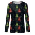 Christmas Shirts for Women Xmas Snowflake Print Blouse Crew Neck