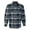 Indigo, variant on Burnside Men's 8219 Snap Front Long Sleeve Plaid Button Up Flannel Shirt (Small, Black)