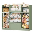 thumbnail image 5 of Homfa Toy Storage Organizer with Stuffed Animal Storage & Drawer, 3-in-1 Kids Bookshelf with Cubes, Racks & 6 Toy Bins for Playroom Kids Room, Green, 5 of 7