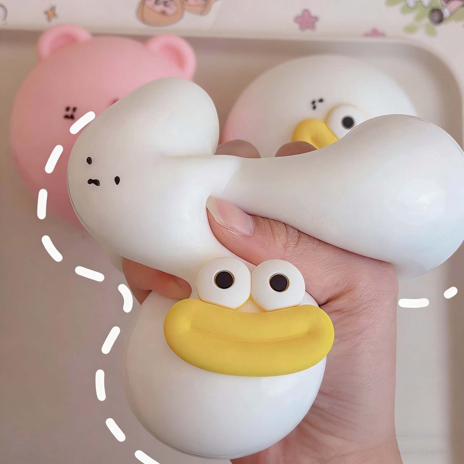 Cute Squeeze Fidget Toys for Teens & Adults, Giant Stress Ball with Big Eyes & Sausage Lips, Funny Prank Gifts, Party Supplies, Game Prizes