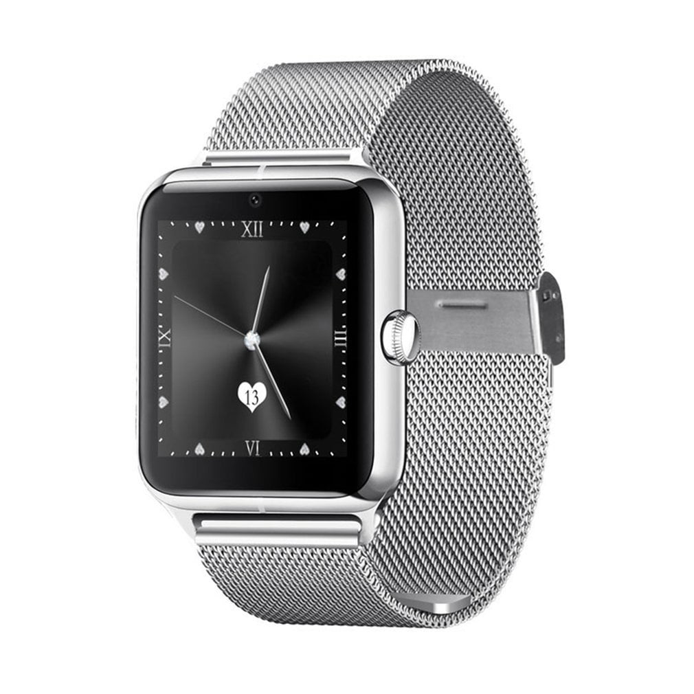 Men or Women s Smartwatch Z60 Bluetooth Smart Watch for Android Phones Call Text Music Silver Walmart