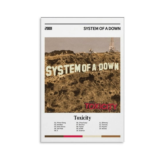 Toxicity by System Of A Down Album Cover Canvas Poster Print Music Posters for Room Aesthetic