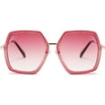 thumbnail image 2 of FEISEDY Women Large Hexagon Inspired Sunglasses Fashion Irregular Design Style Geometric B2503, 2 of 6