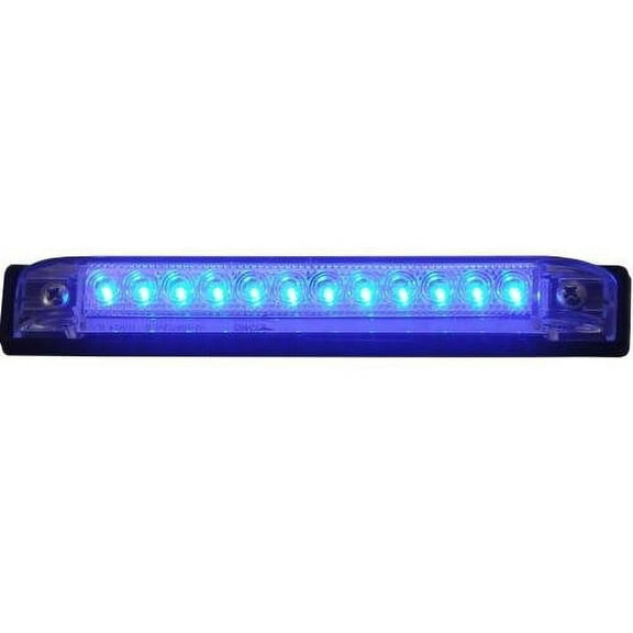 LED Bar Light - Blue LED, Heavy Duty, Marine - RV - Waterproof 12 VDC LED Courtesy Convenience lamp, 6" Length