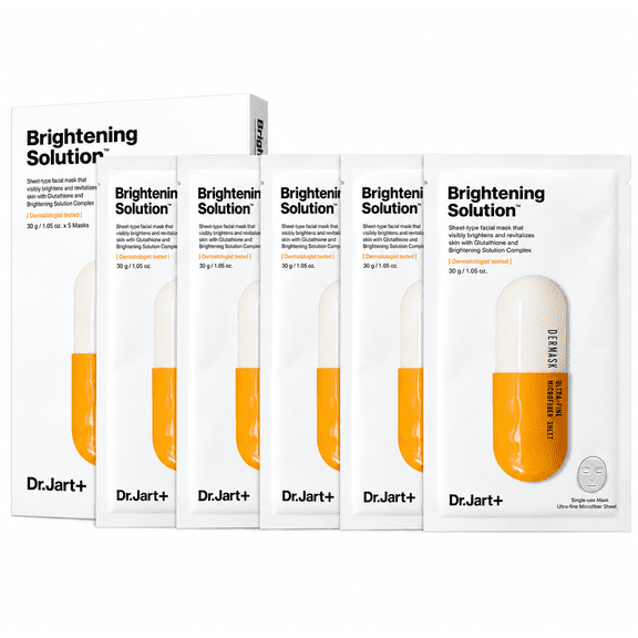 Dr.Jart Brightening Solution Face Mask - 30g * 5pcs Skincare Sheet Mask