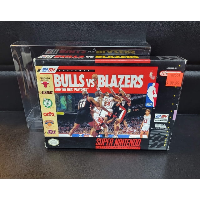 BULLS Vs Blazers (SNES) - Super Nintendo Ent. 1993 IMMACULATE Condition FACTORY PLASTIC - (CIB)