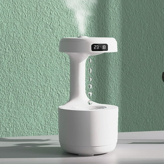 New Year Reset, Dvkptbk Anti-gravity Water Droplet Humidifier Bedroom Office Desktop Fog Visible USB Humidifier