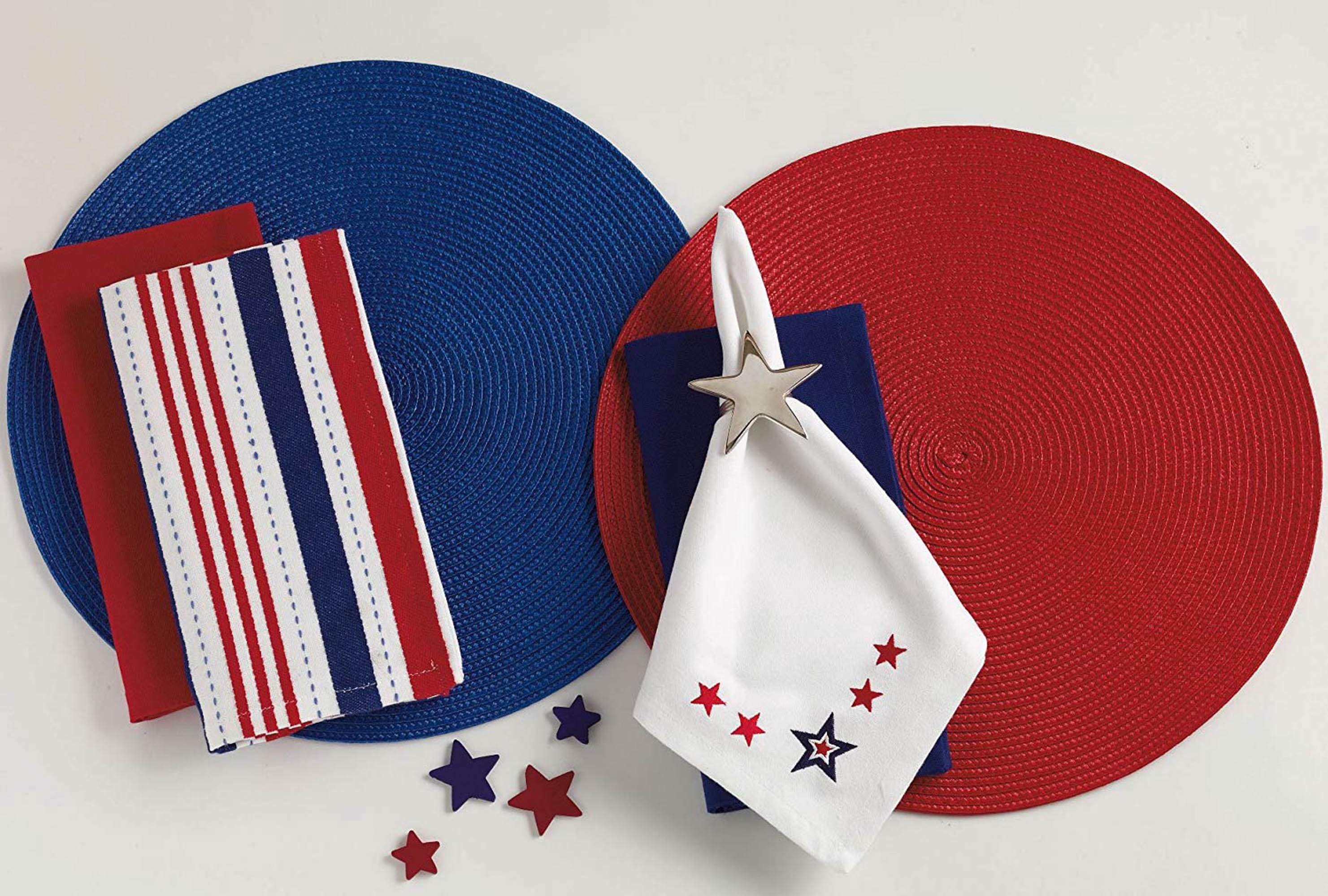 DII Solid Woven Placemat Set 6 Piece