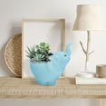 thumbnail image 4 of Gymnture White Ceramic Elephant Succulent Planter for Office or Home, 4 of 10