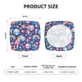 thumbnail image 4 of Kdxio Chair Seat Covers mushroom Skull rainbow color Print Chair Covers for Dining Room Square Washable Chair Protector Seat(Two Pieces), 4 of 5