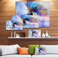 thumbnail image 4 of Designart Abstract Creative Blue Flower Canvas Wall Art, 4 of 4