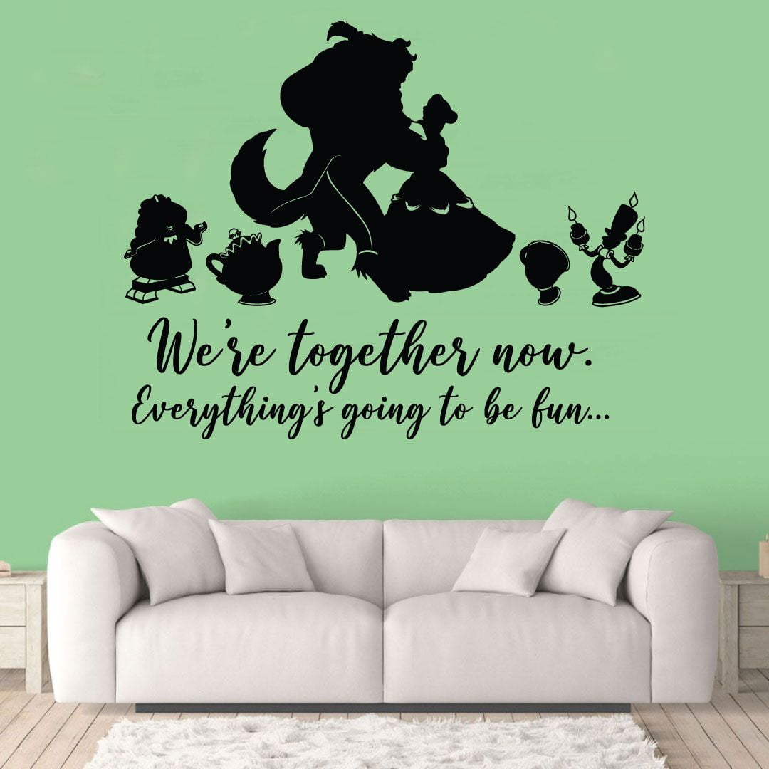 We're Together Now Everything's Going To Be Fun Beauty And Beast Portrait Silhouette Belle