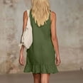 thumbnail image 4 of LIaqionyy Mini Dresses for Womens Cotton Linen Summer Scoop Neck Sleeveless Casual Loose Tunic Tank Sundress, 4 of 6