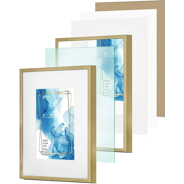 Cadre Photo En Métal Avec Verre Biseauté – Vintage, Petite ébréchure (occasion)