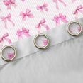 thumbnail image 4 of Manfei Pink Bows Stripe Print Curtains Pack of 2 (42x84 Each) for Girls, Cute Ribbon Bows Curtains Blackout, 4 of 6