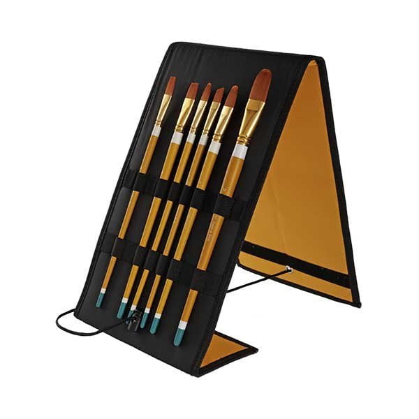 Creative Mark Paint Brush Set - Qualita Golden Taklon Value Brush Set - Long Handled Artist Paint Brushes For Watercolors, Acrylics, Gouaches, and Inks