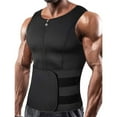 thumbnail image 1 of Chaleco de entrenamiento de cintura con cremallera y traje de sauna de neopreno para hombre, 1 of 8