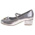 thumbnail image 3 of Badgley Mischka Girls Dress Shoes (Little Kids, Sizes 11–4), Silver, Size: 4, 3 of 7